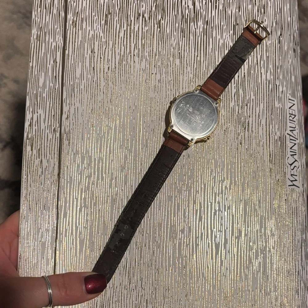 Lorus Brown Leather Watch with Ariel Mermaid Design